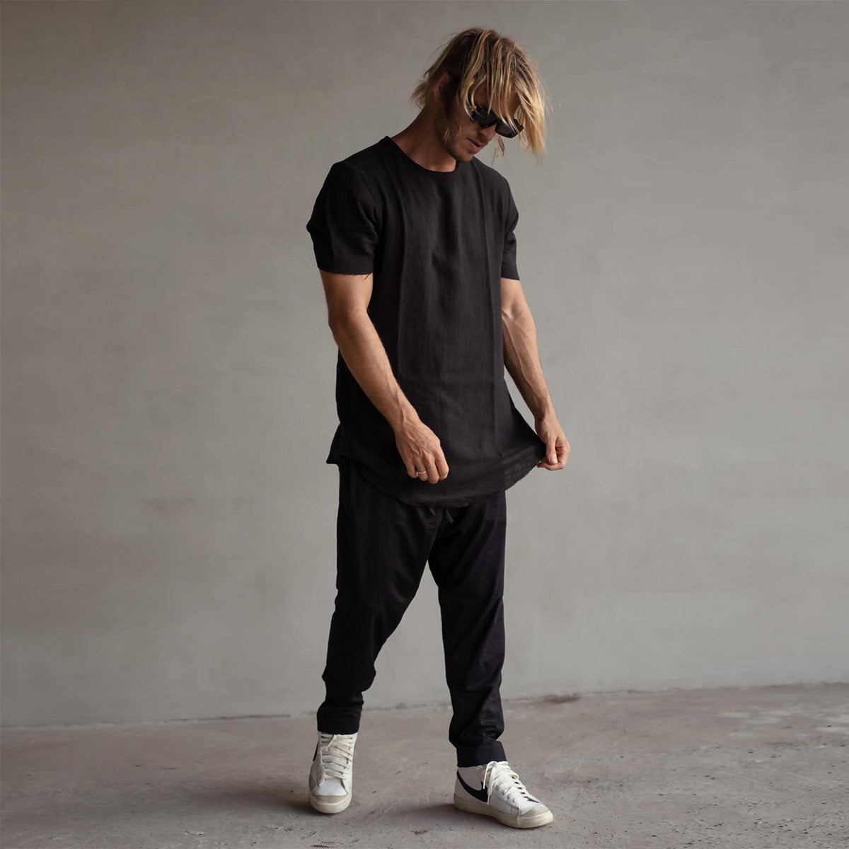 Long tee black - hedonist.bali