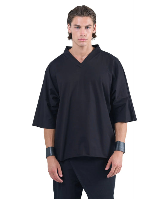 Oversized Vneck Top Relaxed 3/4