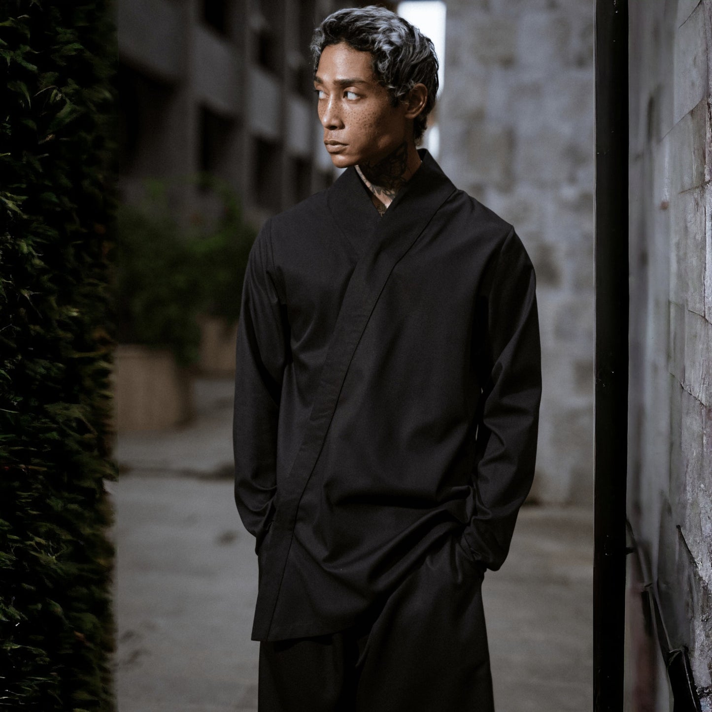 Japan shirt with zip