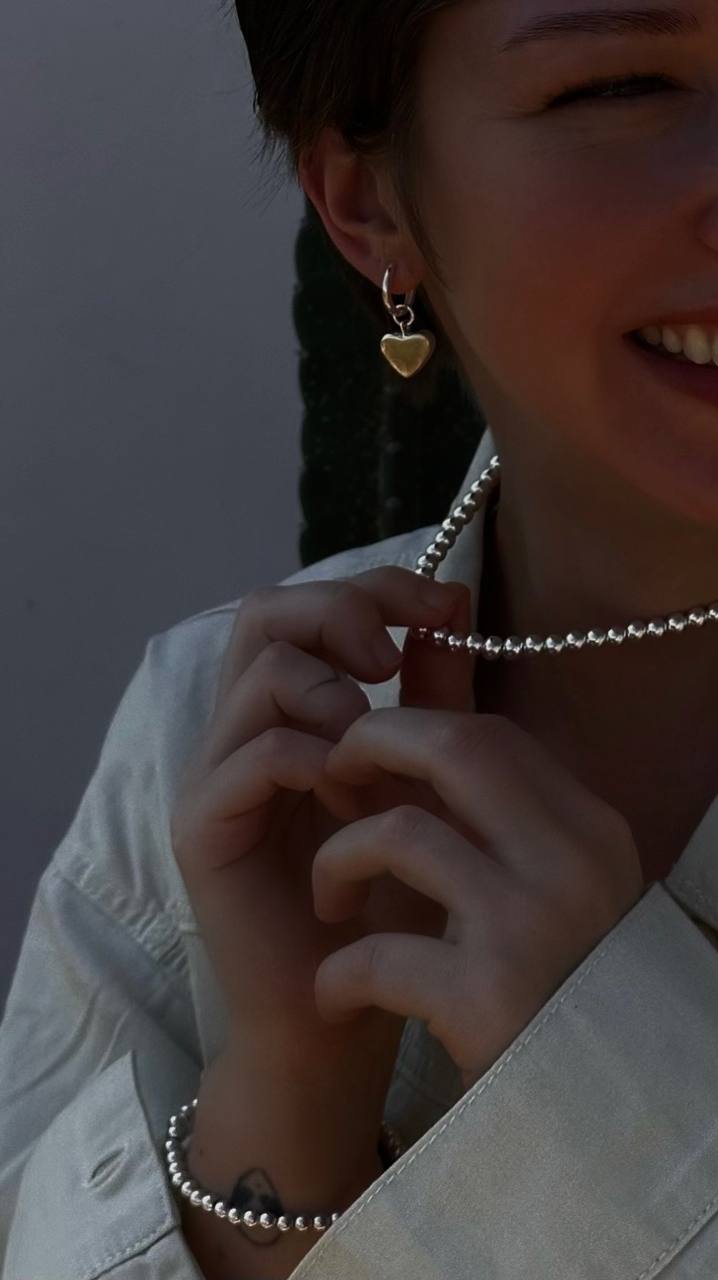 Silver Beads Necklace