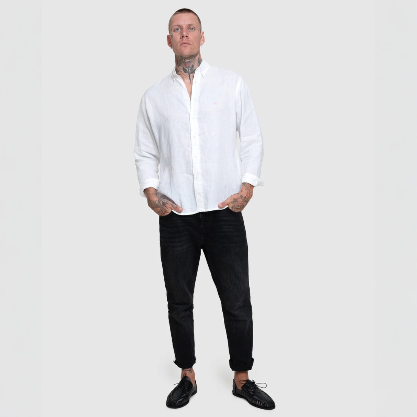 Relaxed fit linen shirt