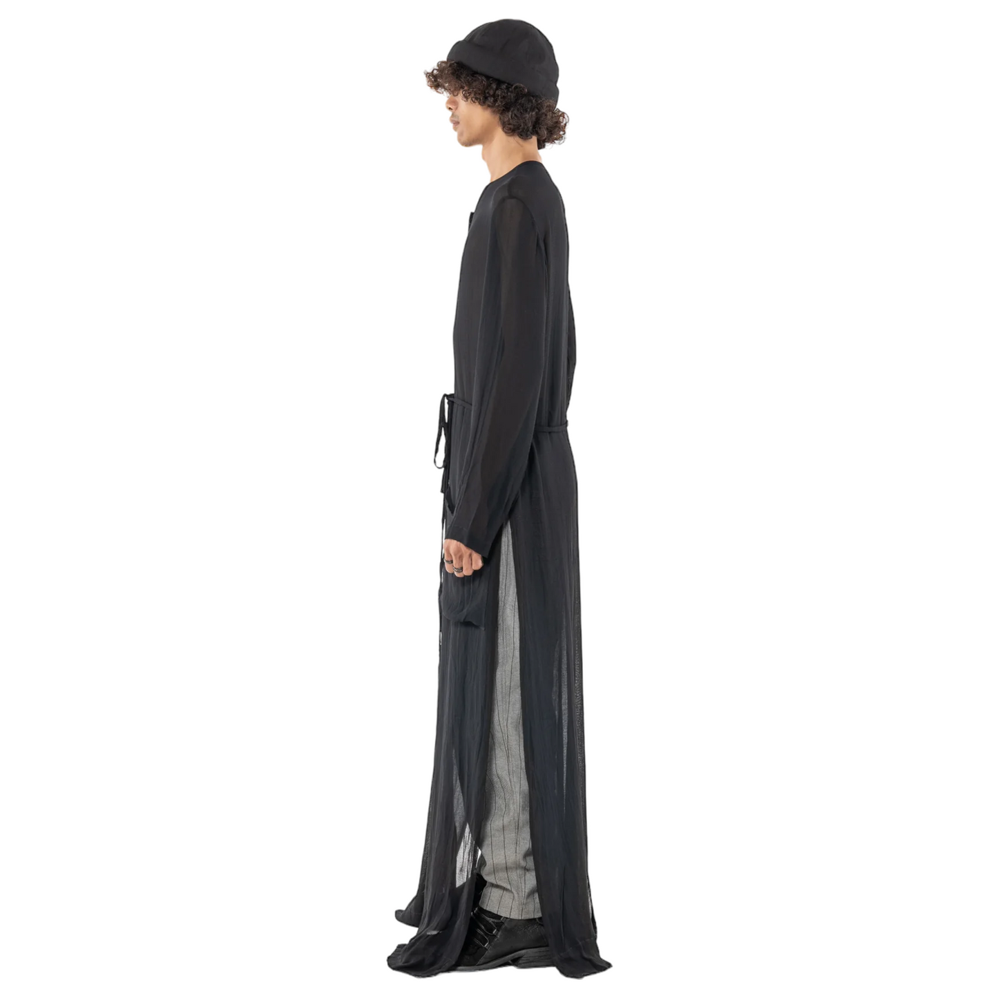 Slit coat sheer