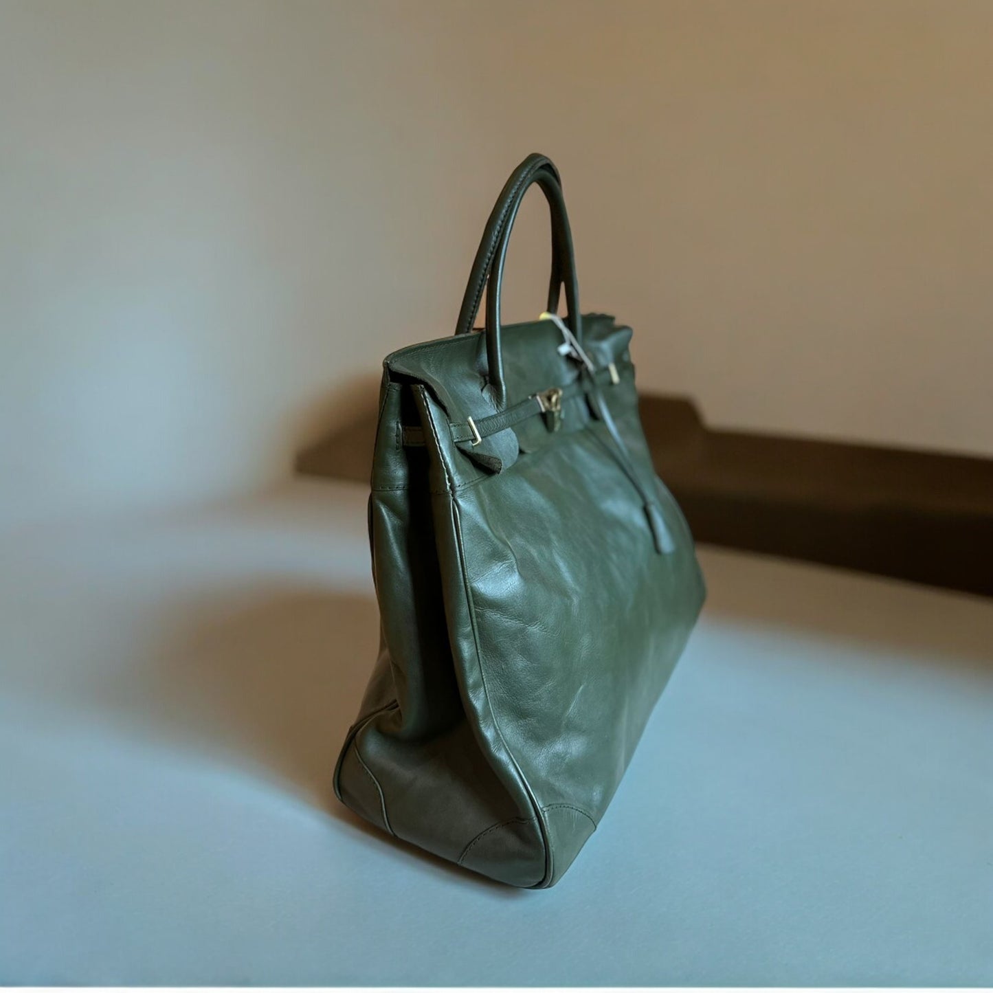 Weekender green olive bag