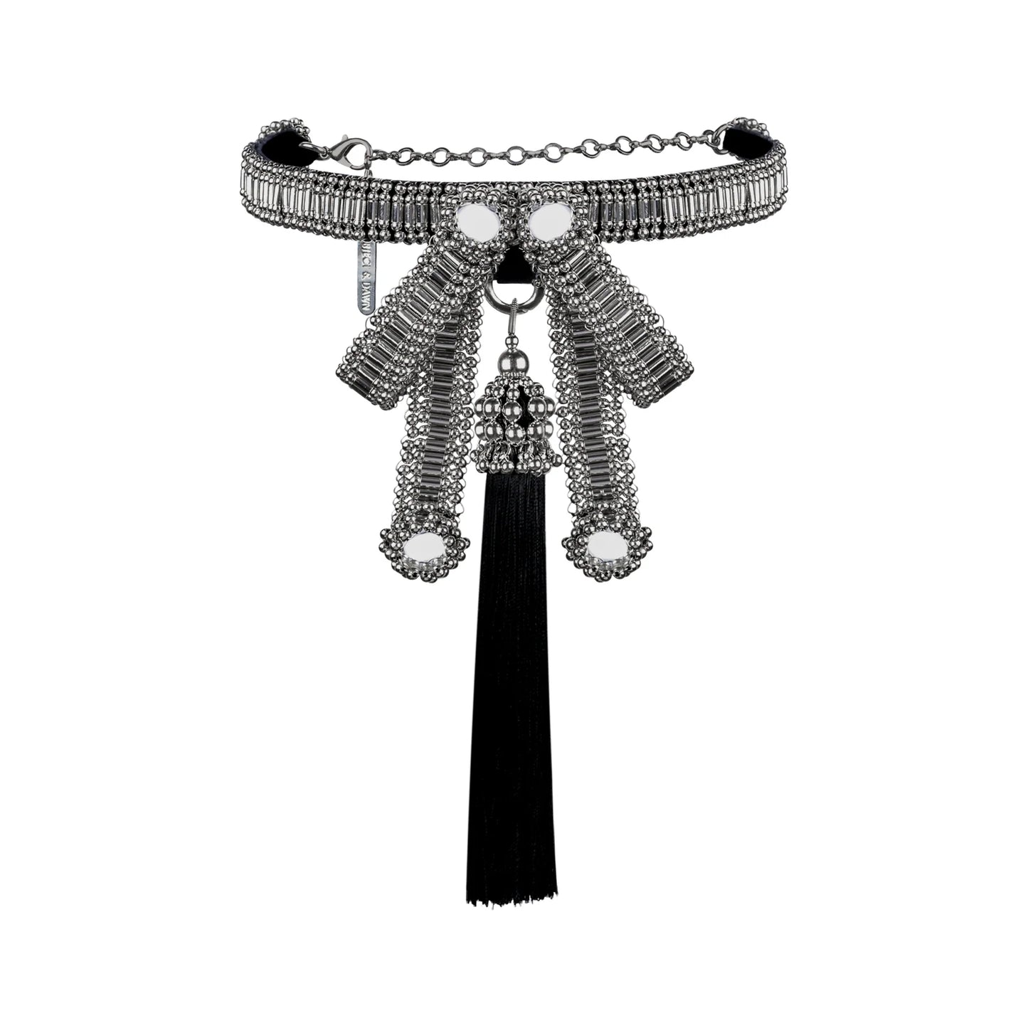 Amaya modular bow choker in silver