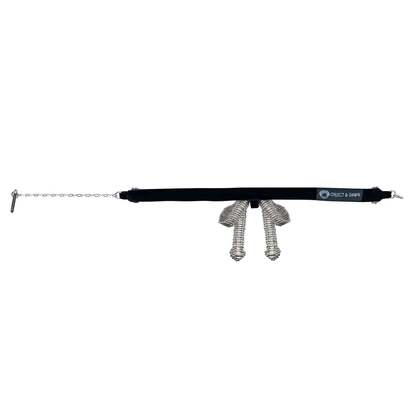 Amaya modular bow choker in silver