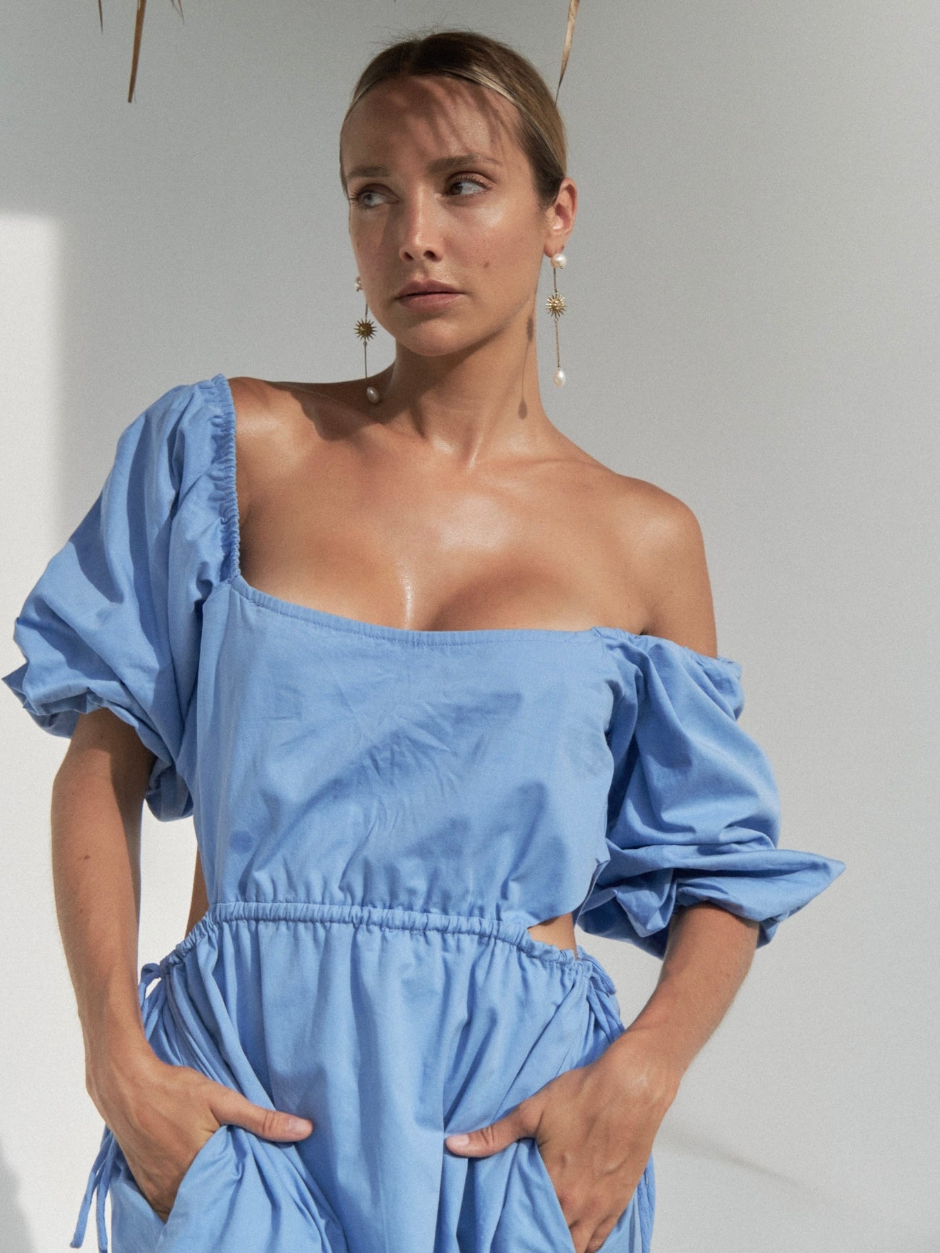 LAUREN Linen Dress in Deep Blue