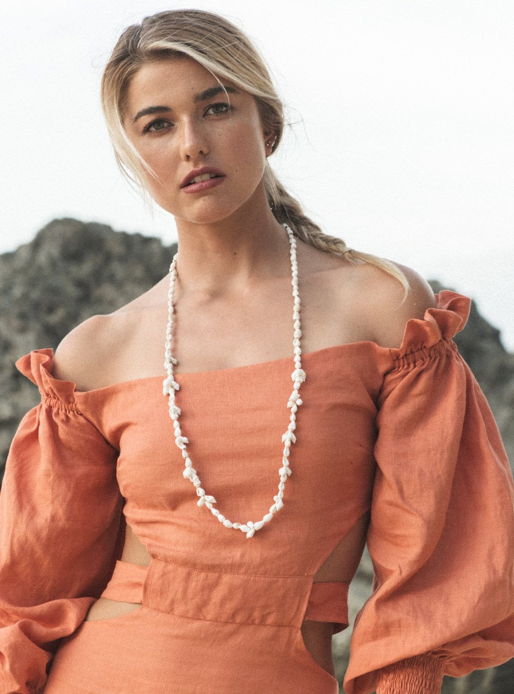 ADELE Apricot Mini Dress