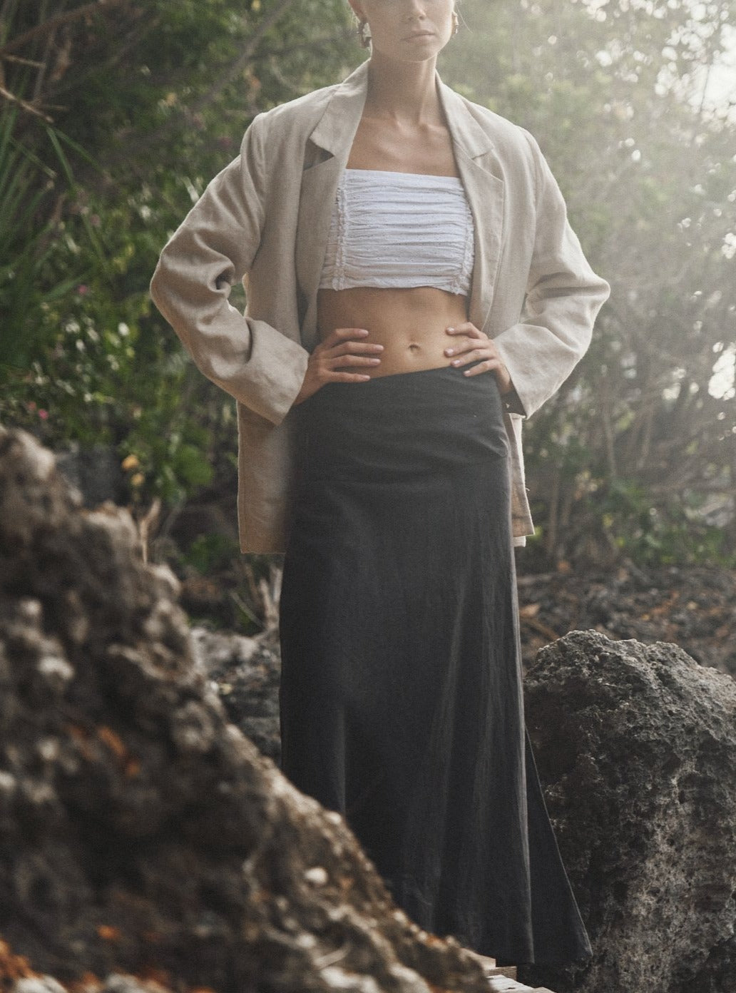 VALERY Asymmetrical Linen Skirt, 2 colors