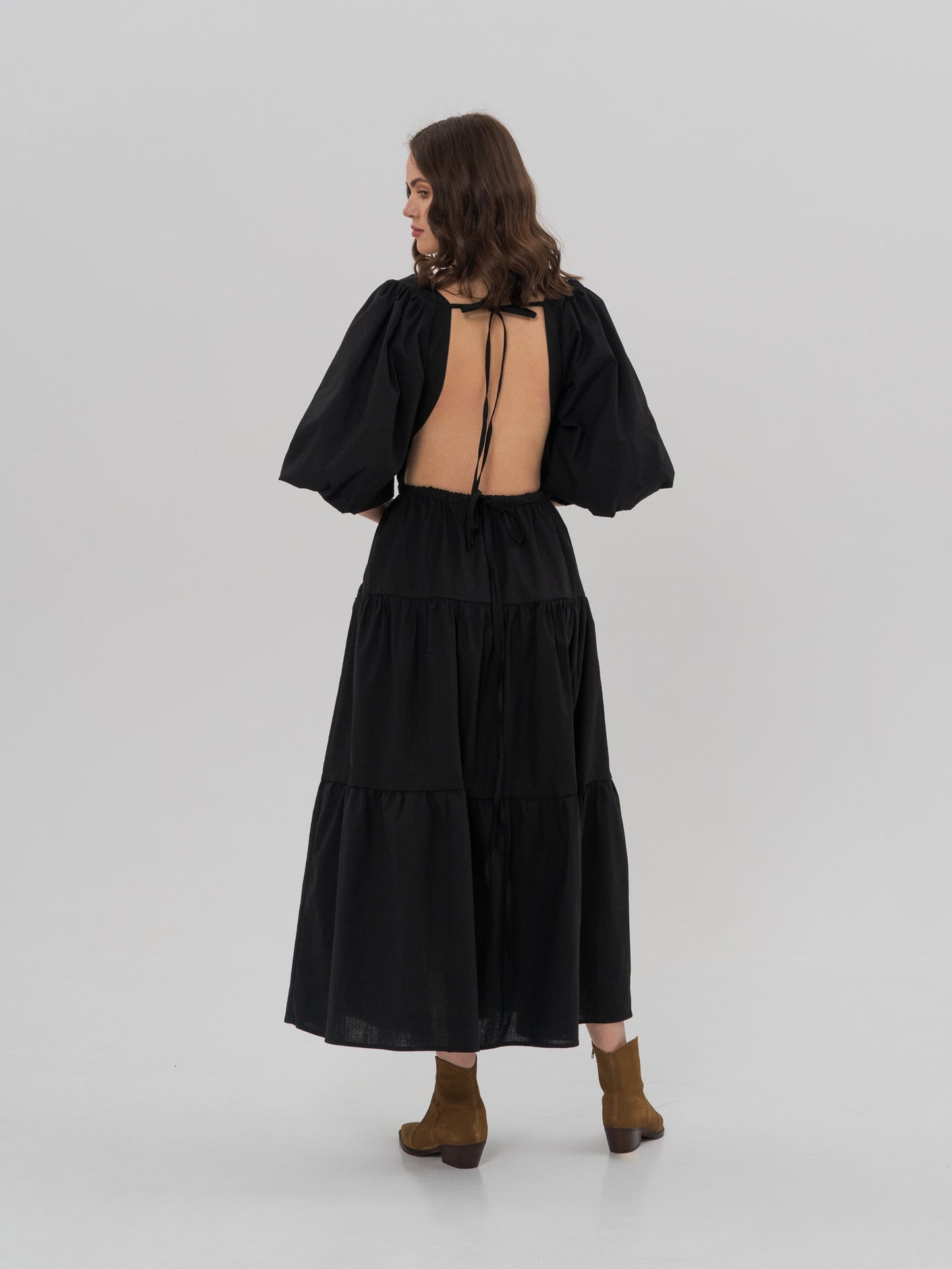 LOUISE Midi Dress in Black