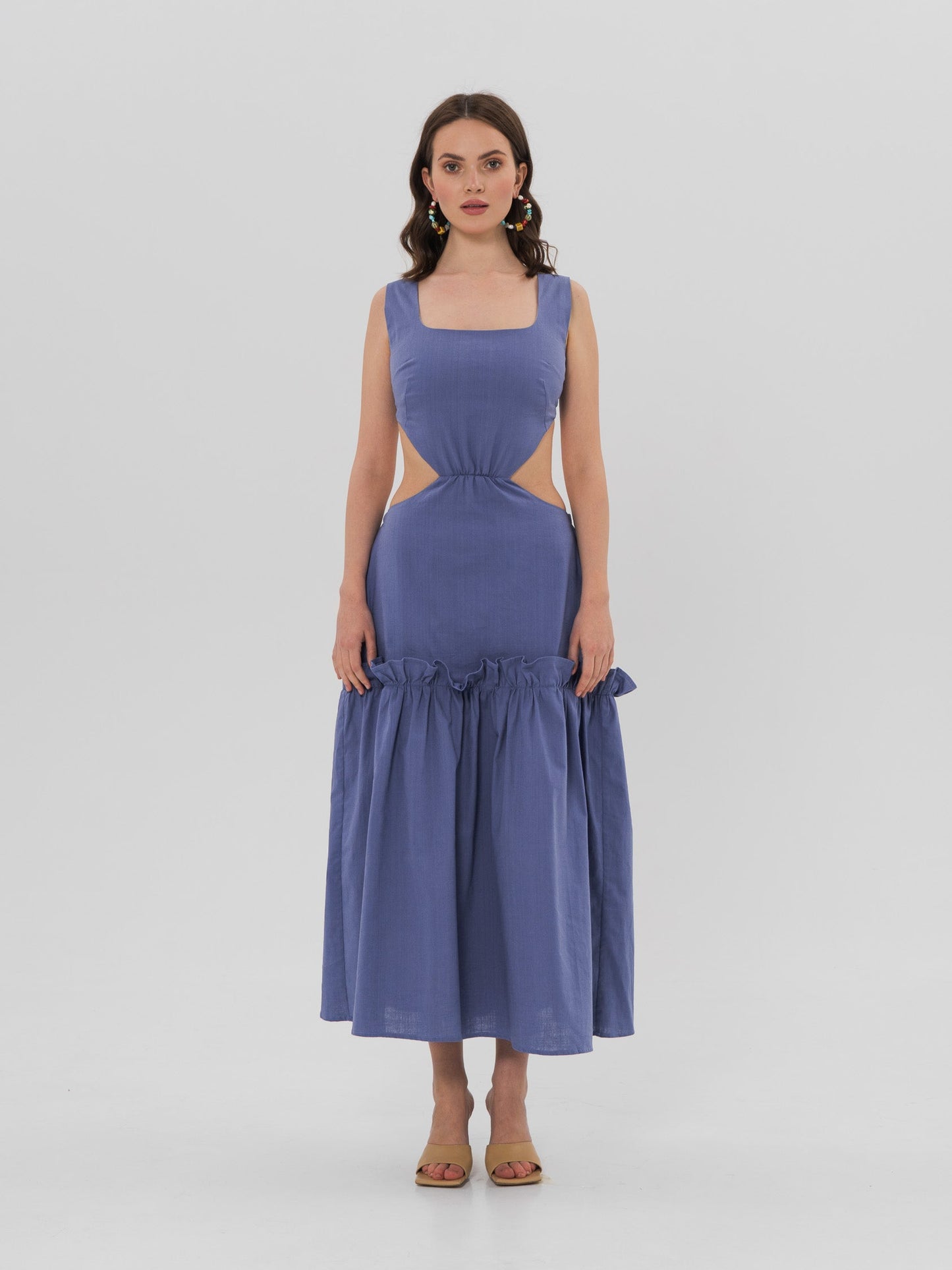 INES Midi Dress in Blue