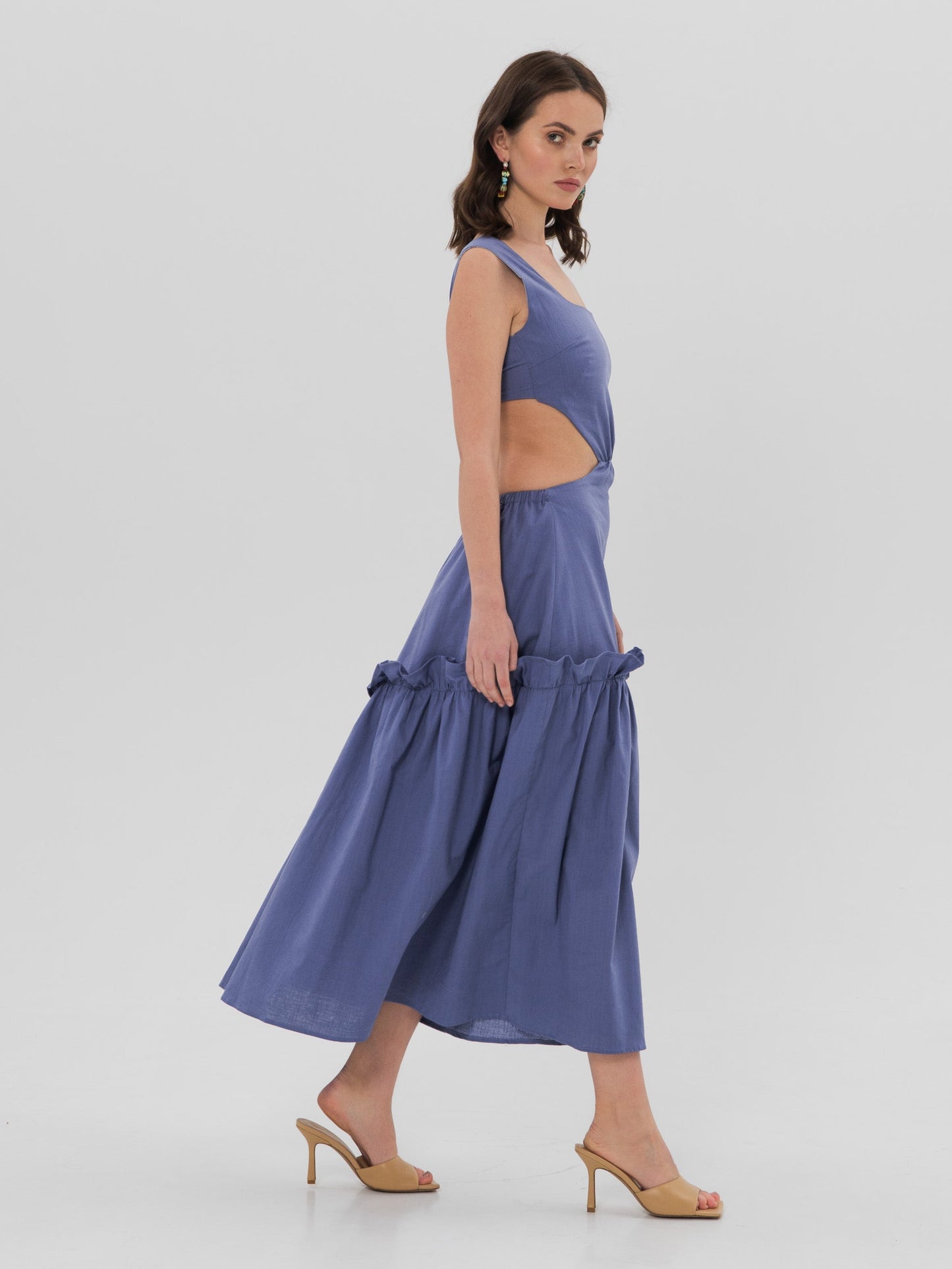 INES Midi Dress in Blue