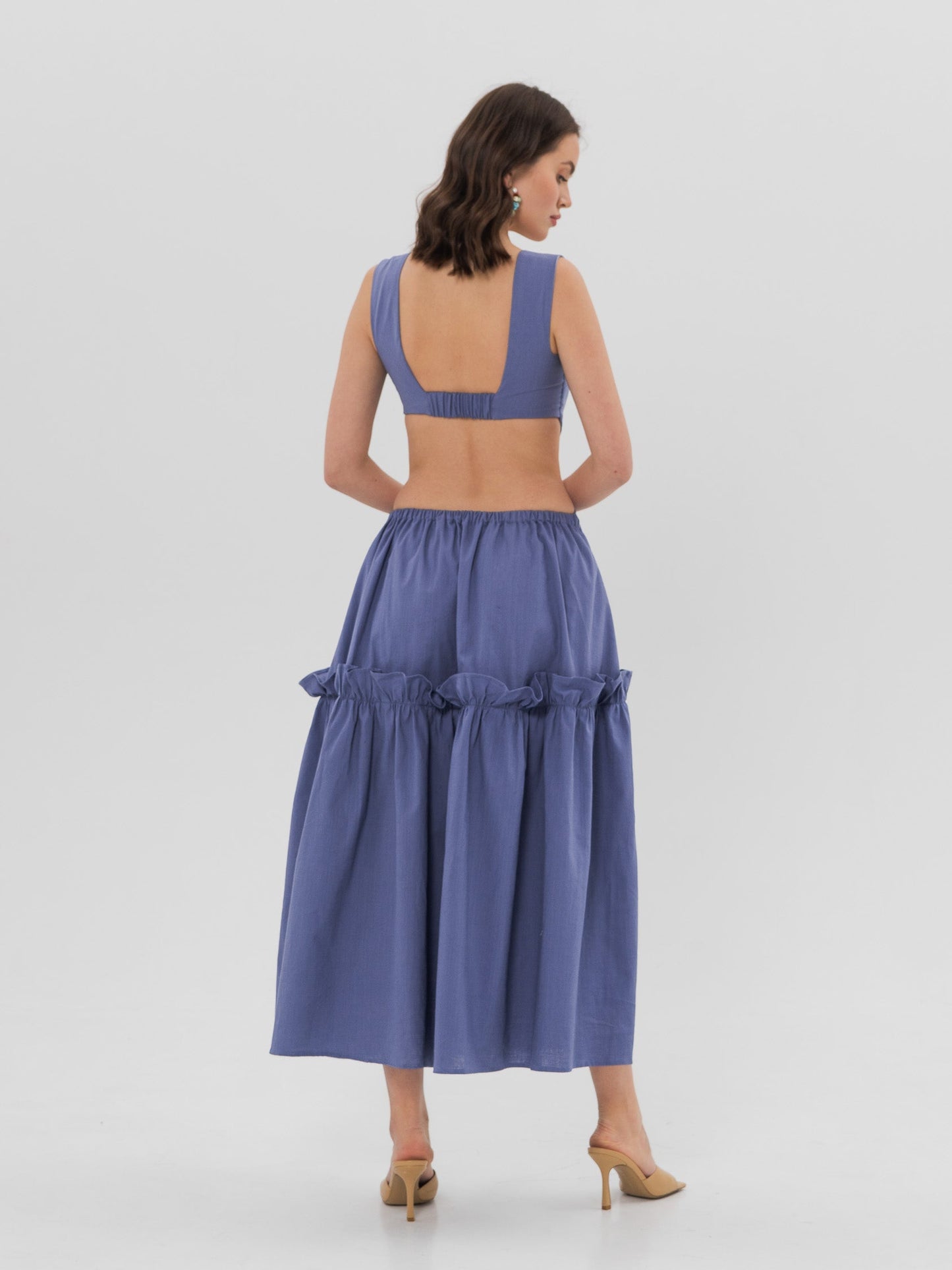 INES Midi Dress in Blue