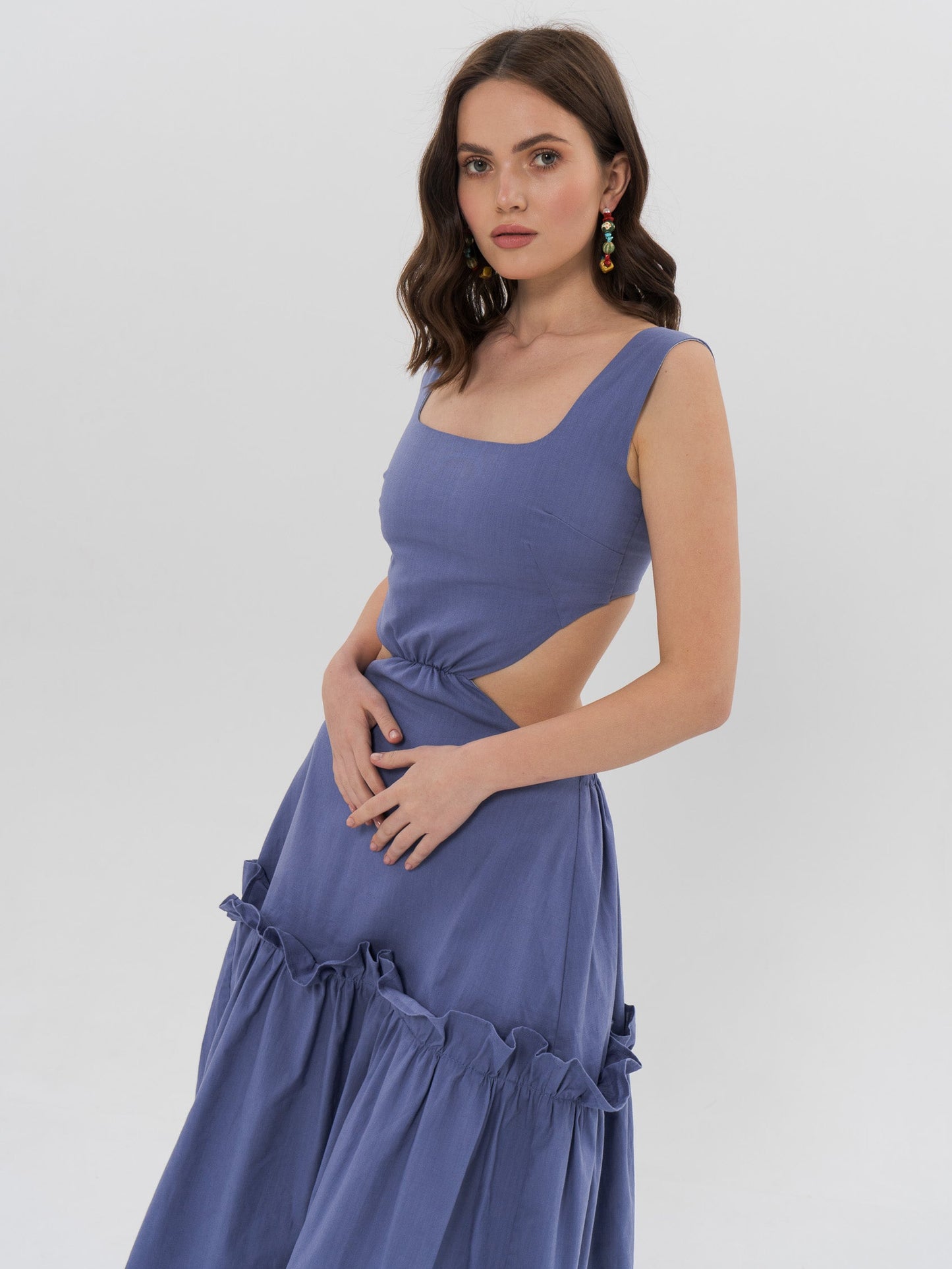 INES Midi Dress in Blue