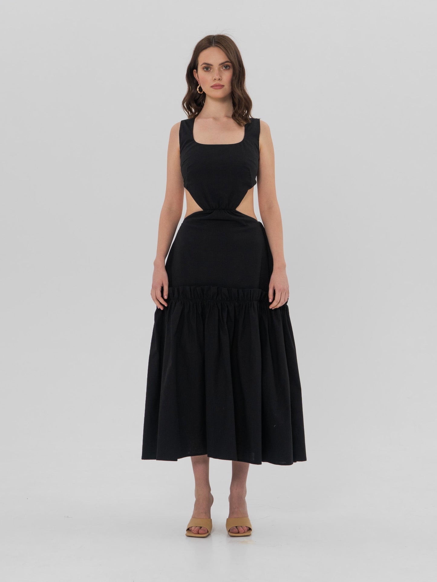 INES Midi Dress in Black
