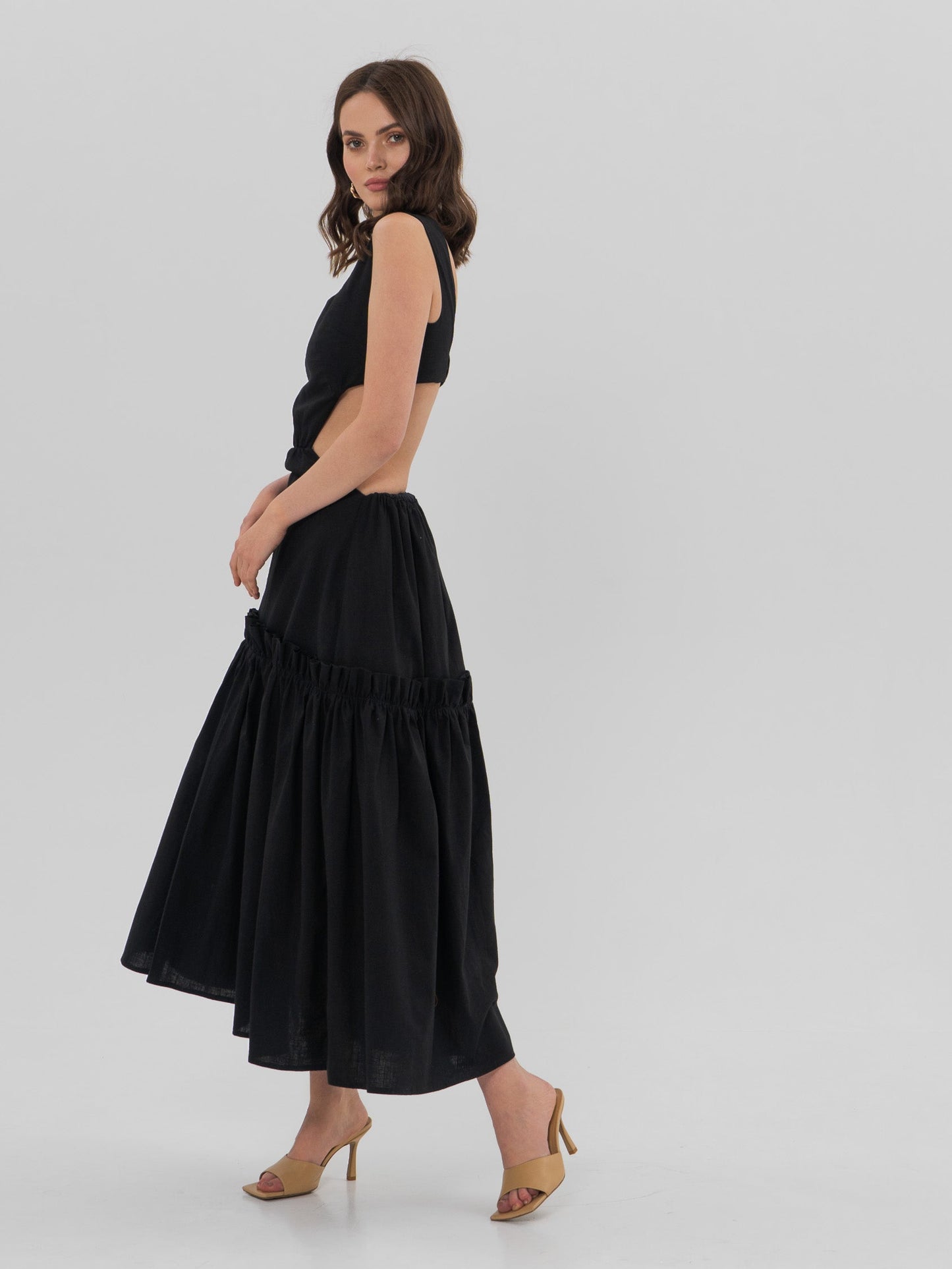 INES Midi Dress in Black