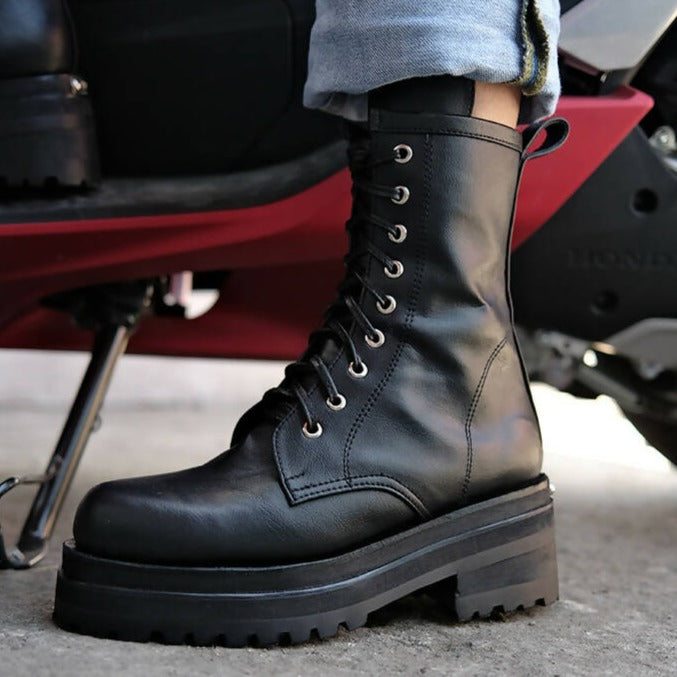 Combat boots with massive platform - hedonist.bali