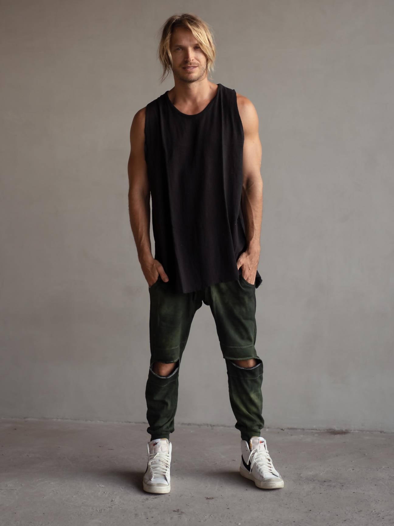 Cotton singlet black