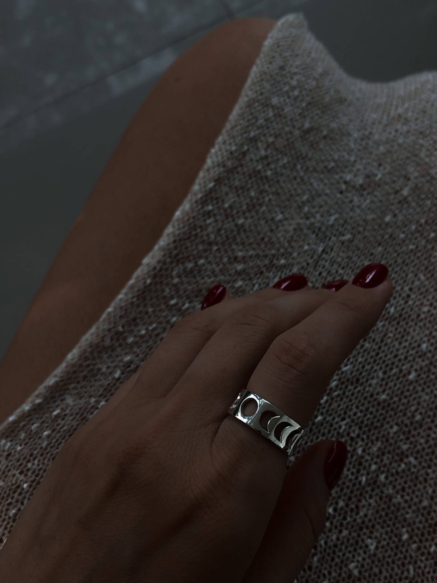 The Moon Circle Ring