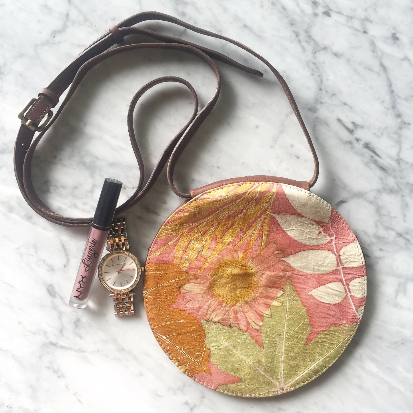 Unique Leather Handmade GIRONA Round Bag #2