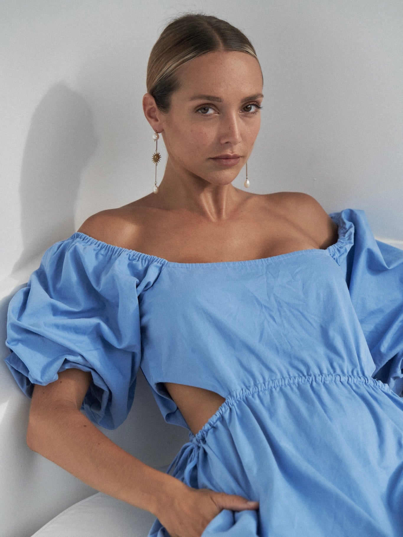 LAUREN Linen Dress in Deep Blue