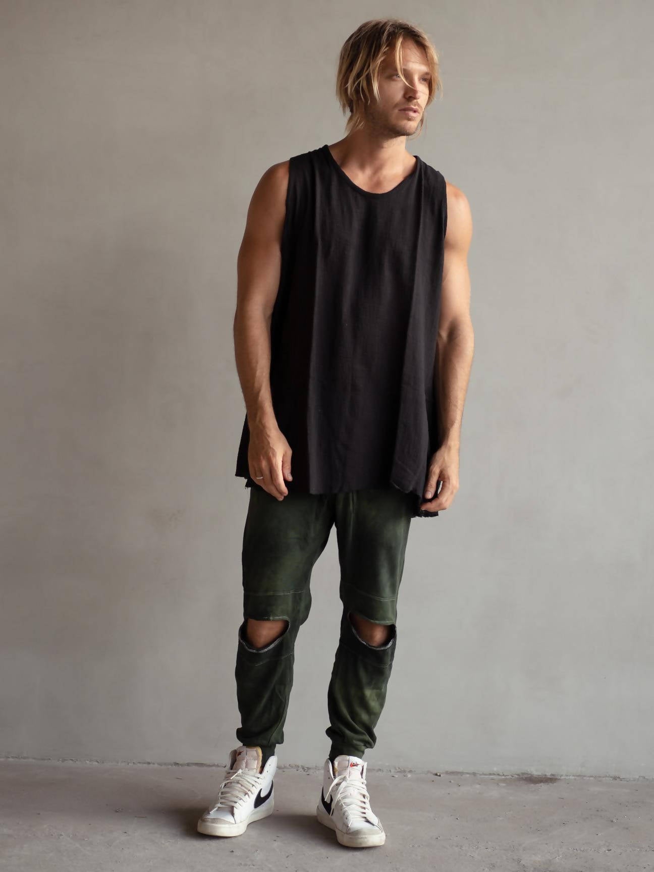 Cotton singlet black