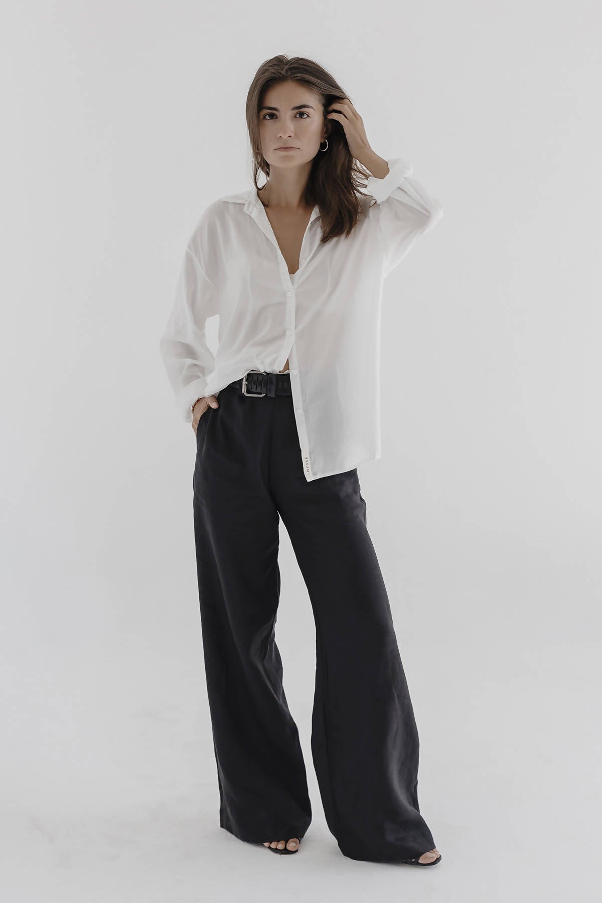 Tencel shirt white