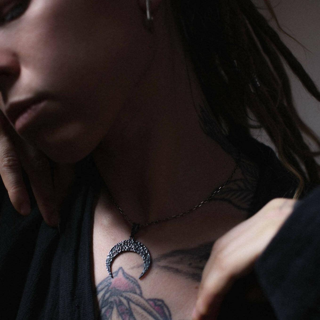Moon Lotus pendant + chain