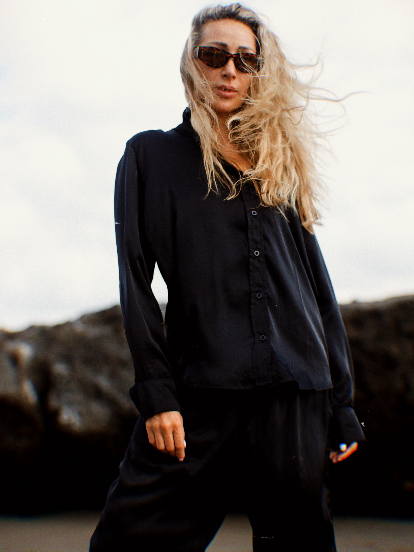 Black Silky Shirt
