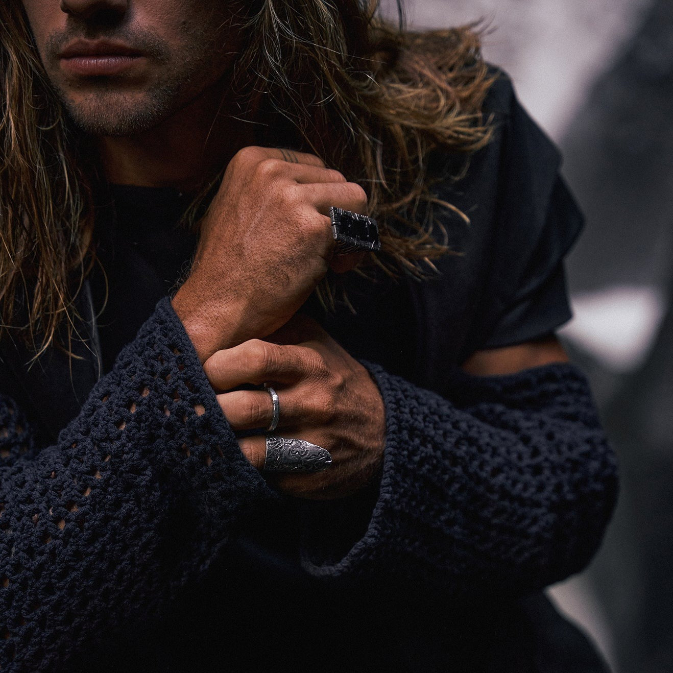 KNIT SLEEVES JACKET | OVERZ