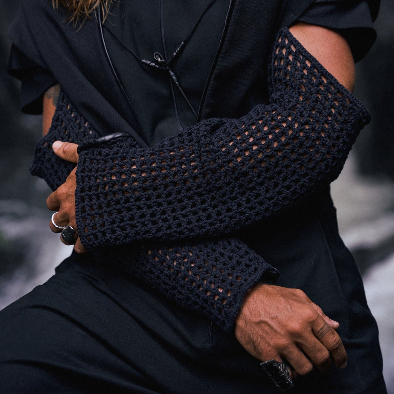 KNIT SLEEVES JACKET | OVERZ