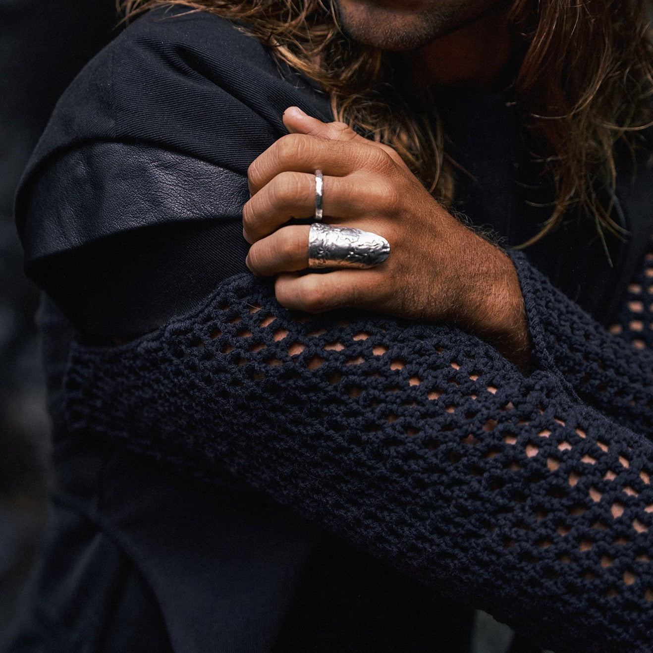 KNIT SLEEVES JACKET | OVERZ