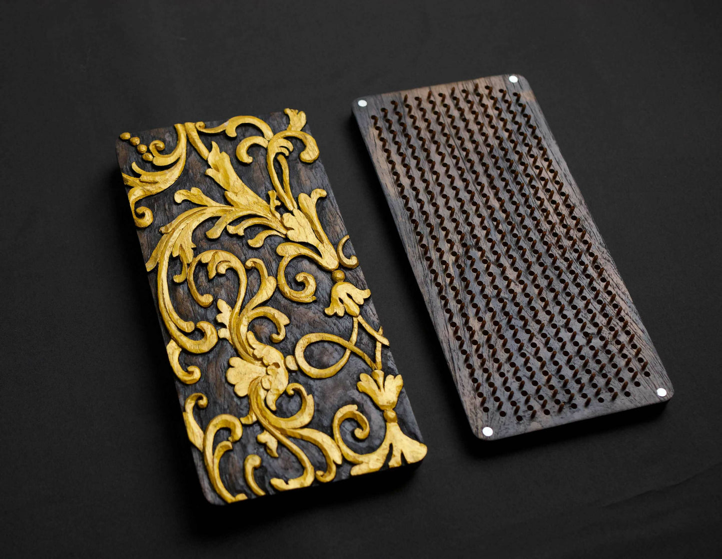 Sadhu board with hand carved openwork pattern, premium quality.