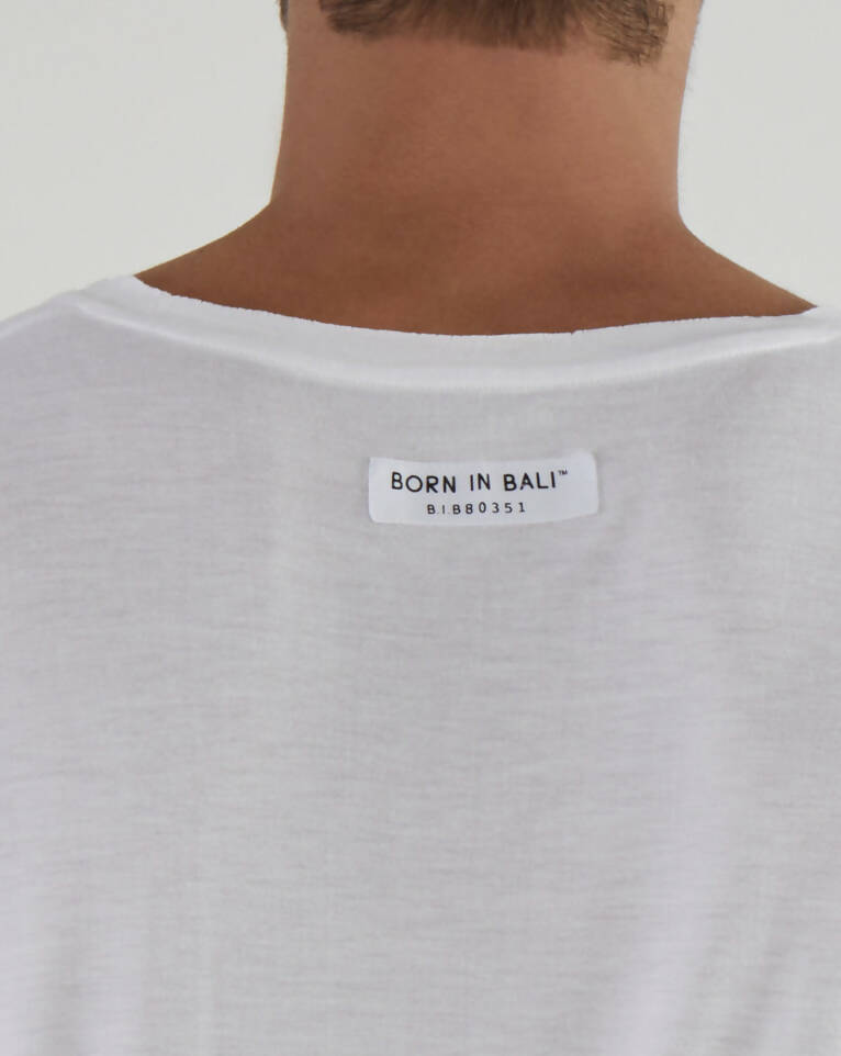 Oversized bamboo t-shirt - white - hedonist.bali