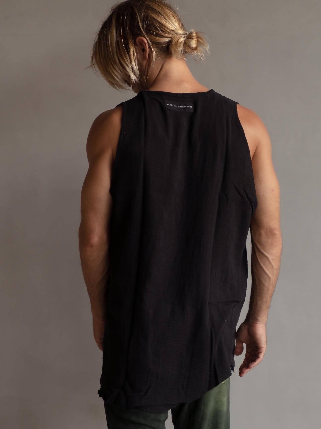 Cotton singlet black