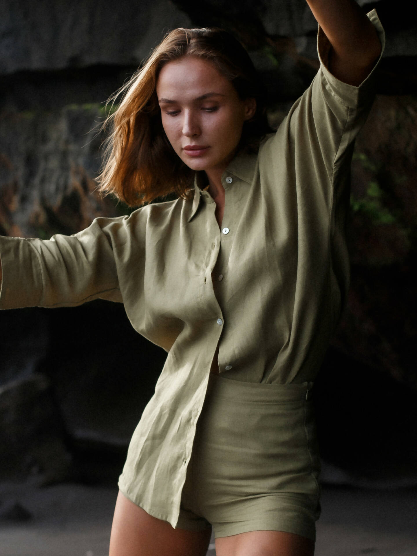 Lime Linen Shirt