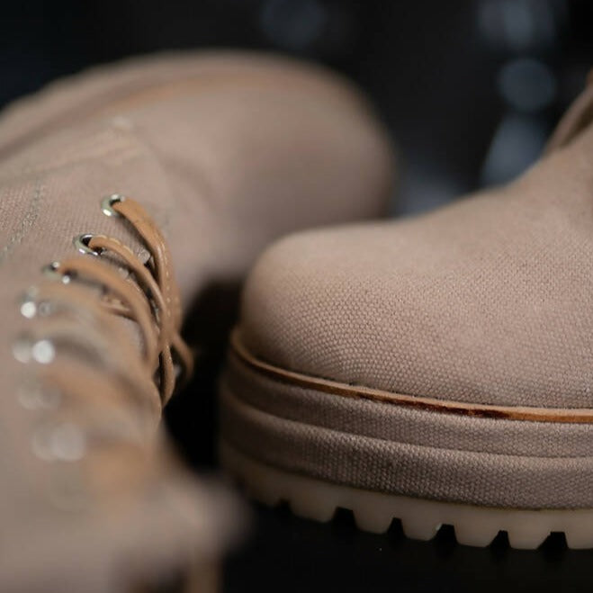 Canva combat boots - hedonist.bali