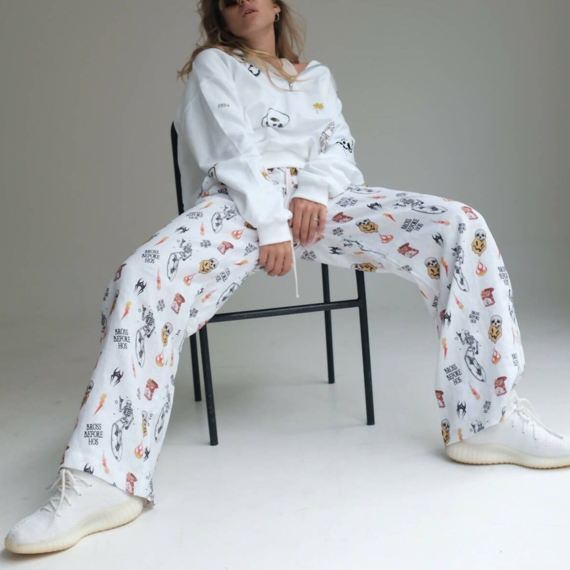 BBH Linen print culouttes pants