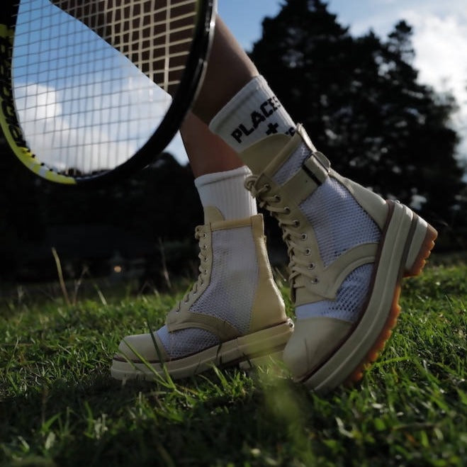 Net boots beige - hedonist.bali