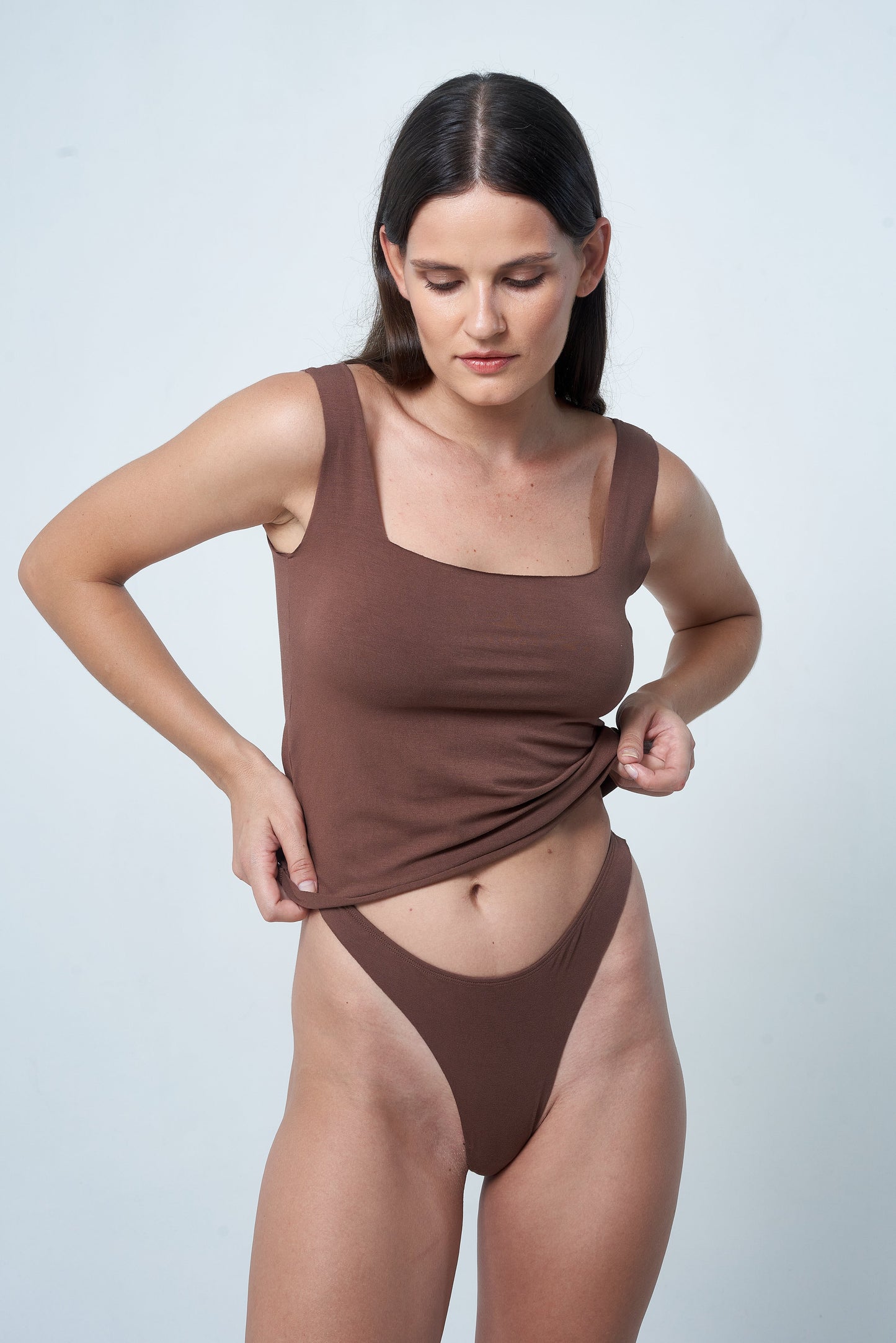 KIRA raw cut tank top