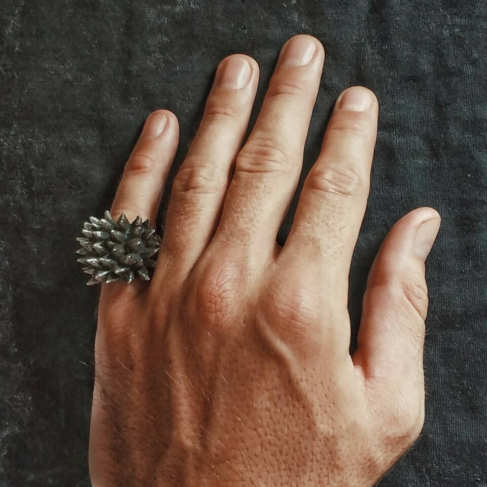 Spike ring sterling silver