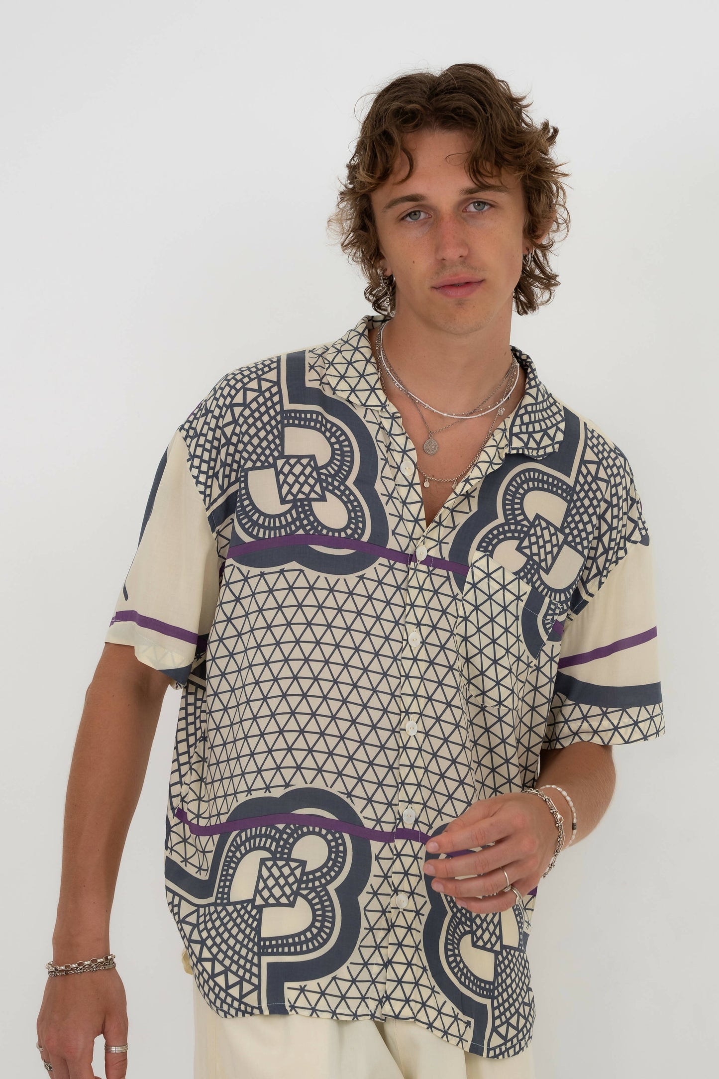 Basotho lounge shirt vanilla
