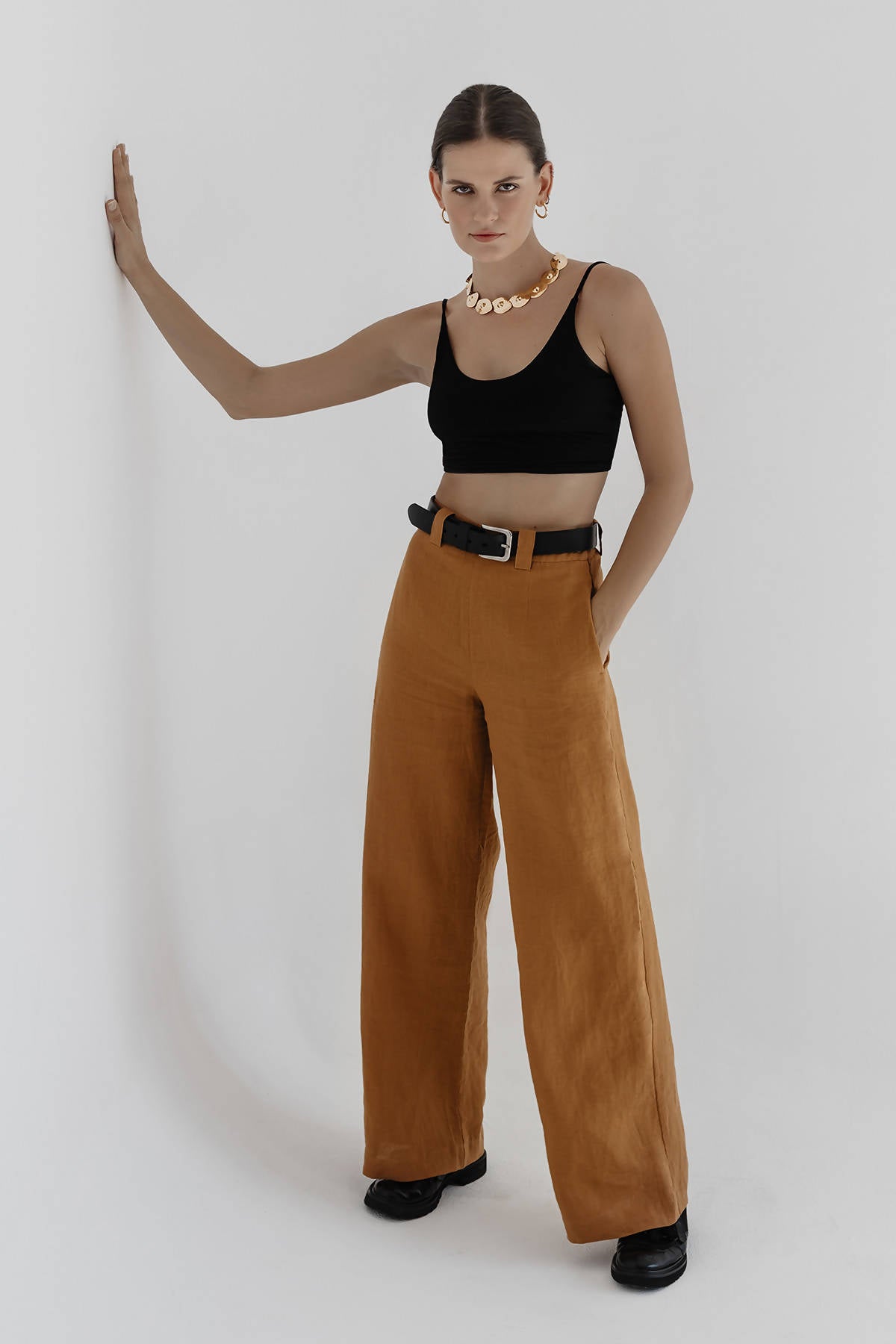 Linen pants cinnamon