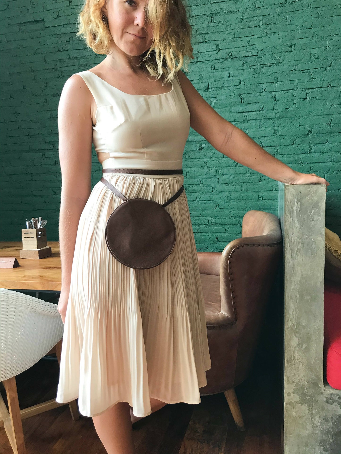 Unique Leather Handmade GIRONA Round Bag #2