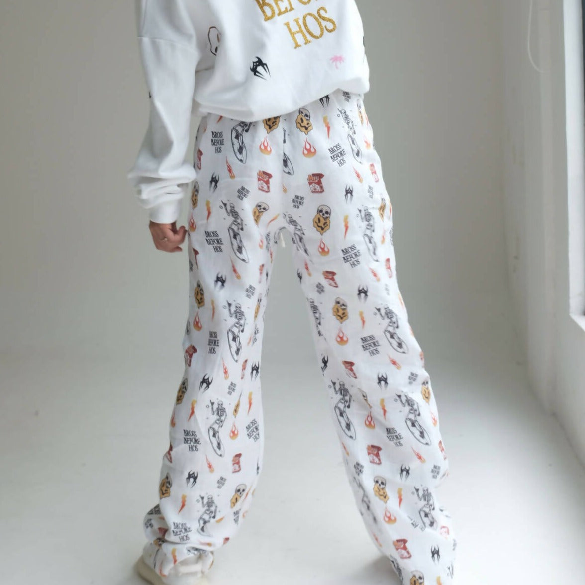 BBH Linen print culouttes pants