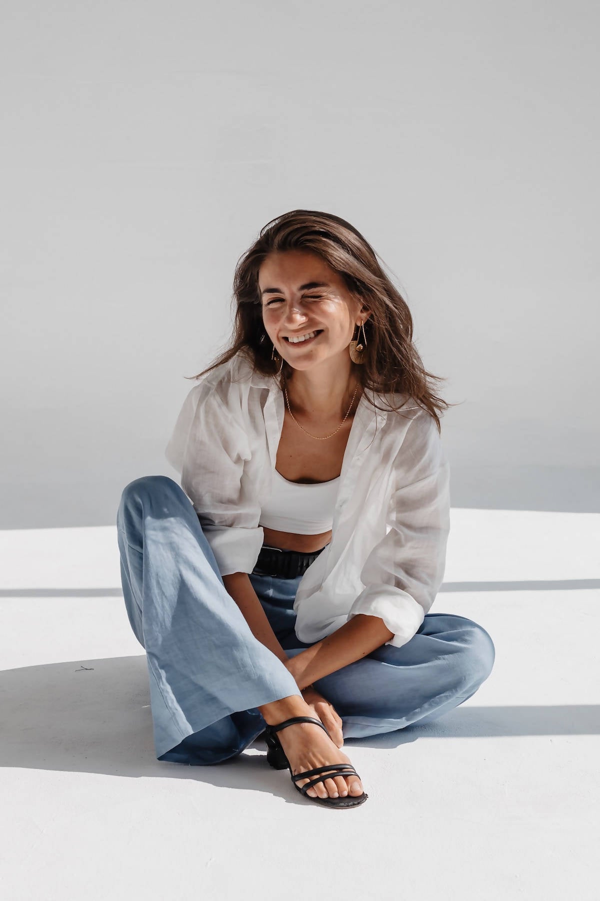 Ramie shirt white