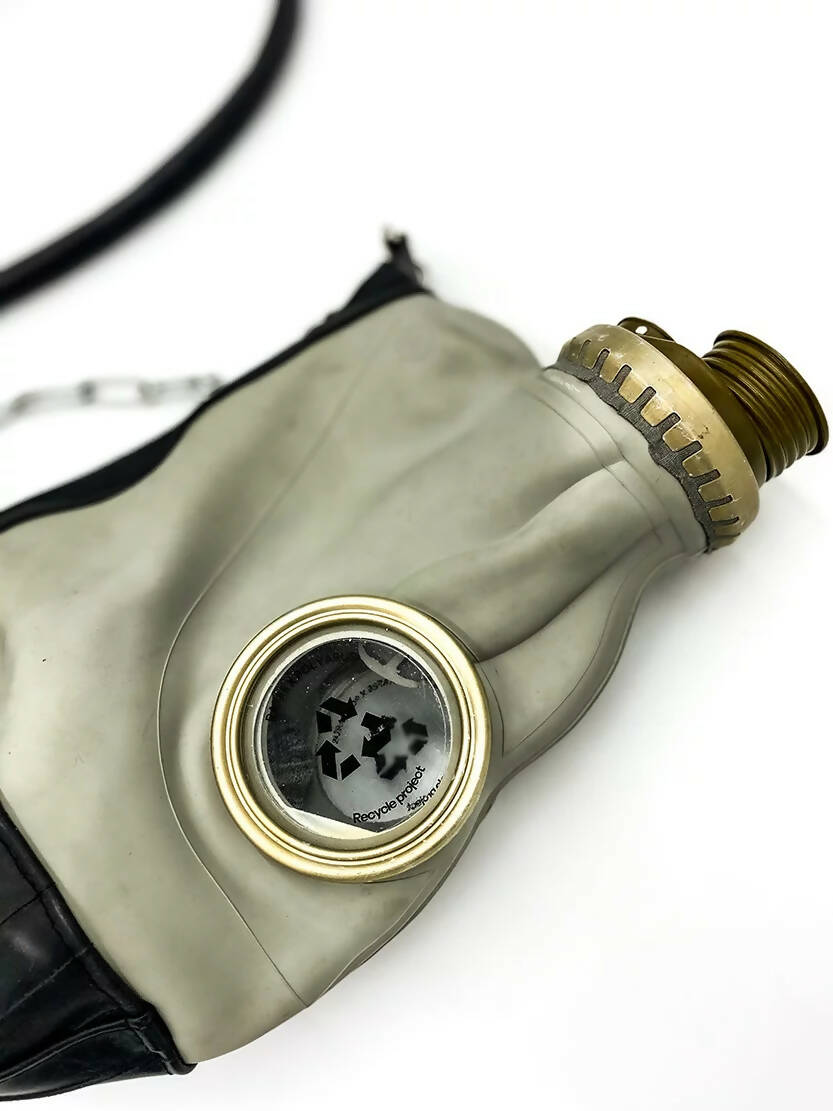 Gasmask bag on chain