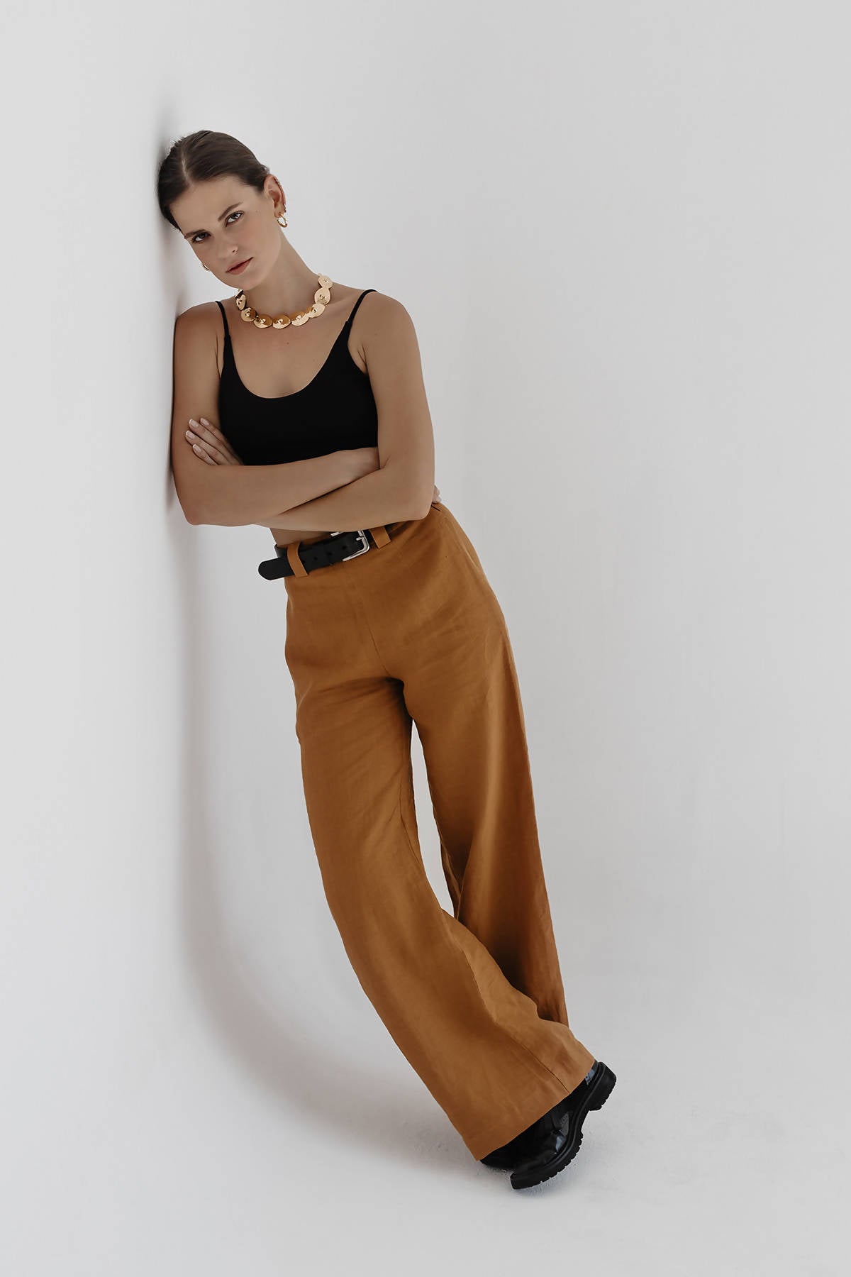 Linen pants cinnamon