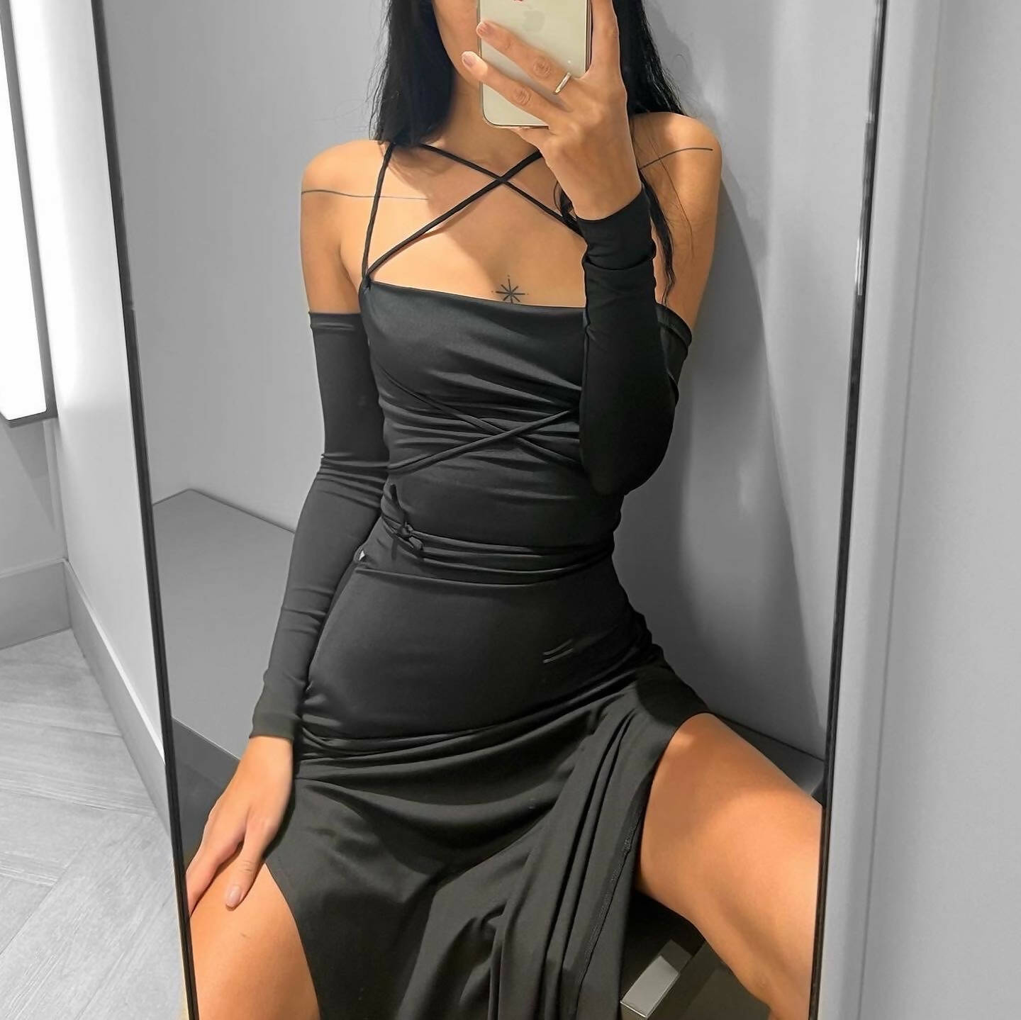 Black long dress