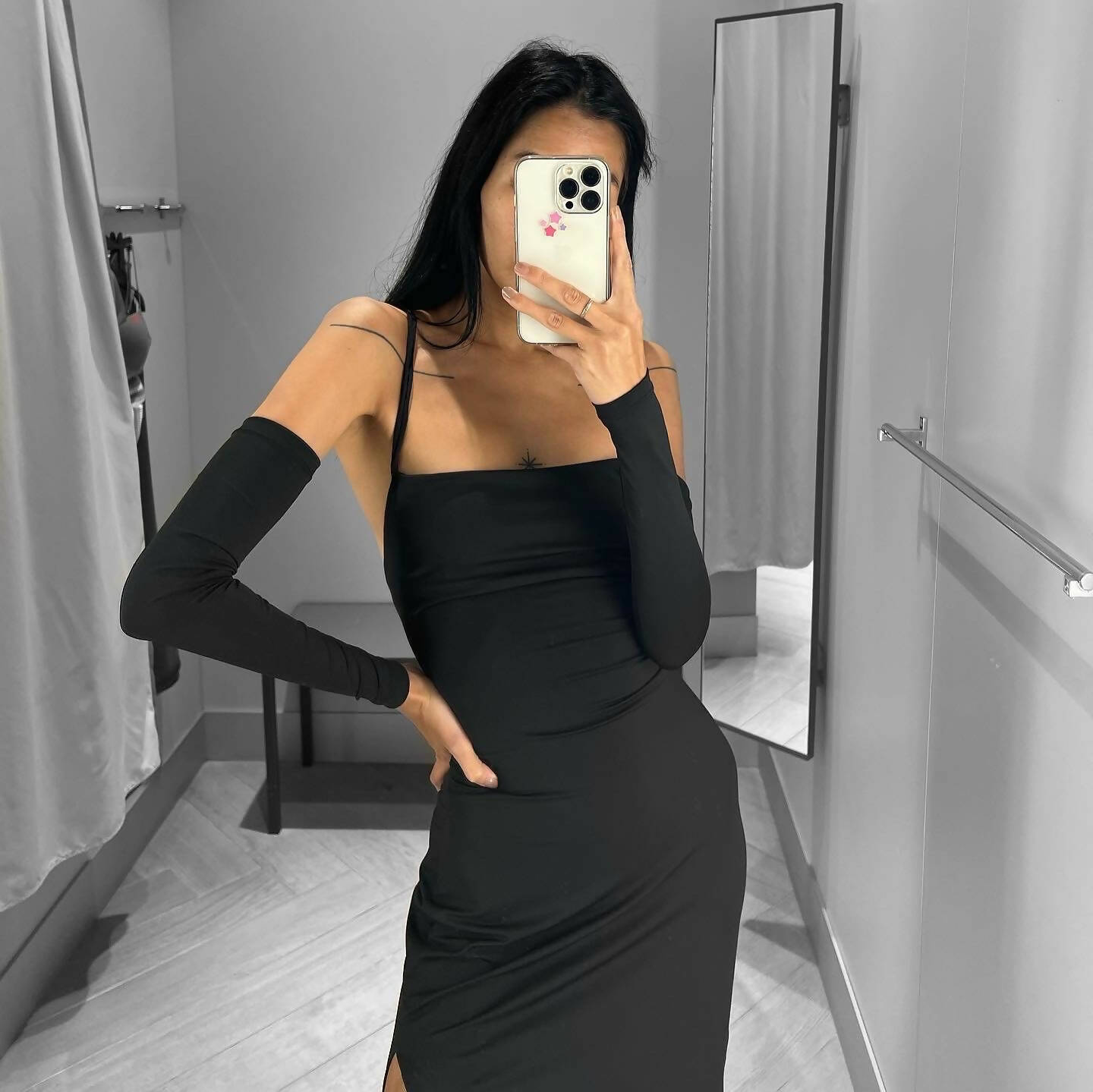 Black long dress