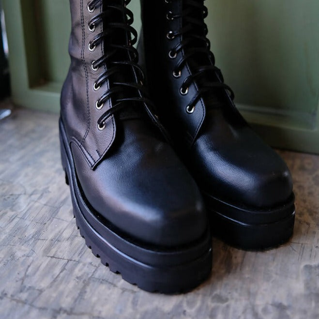 Combat boots with massive platform - hedonist.bali